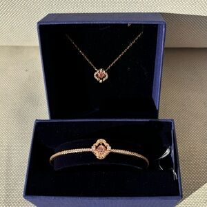 Swarovski necklace and bracelet
